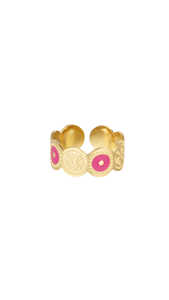 ANILLO MONEDA ROSA