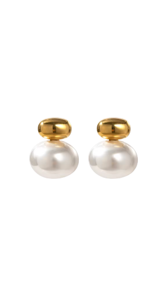 PENDIENTES DOBLE PERLA